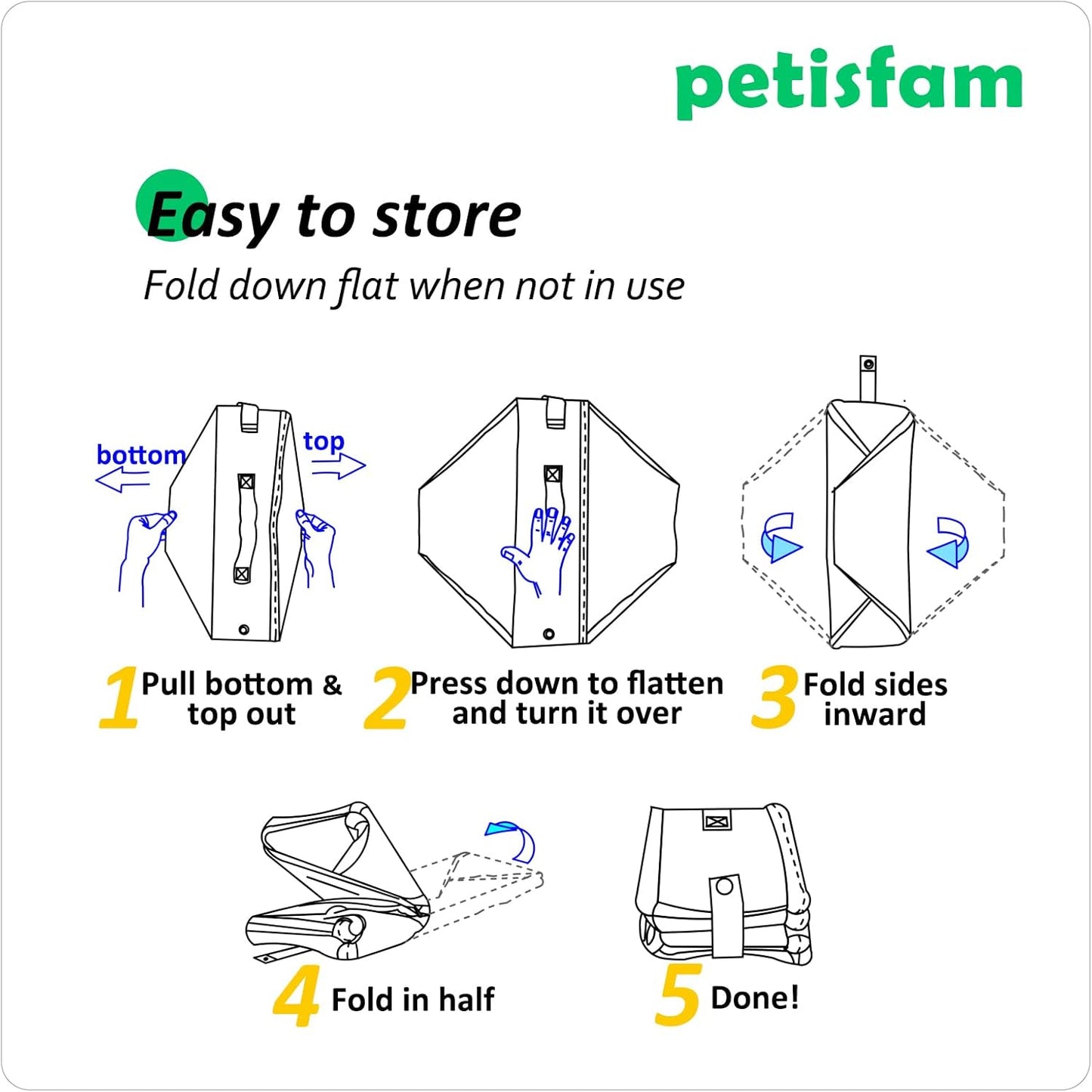 Portable Litter Box for Easy Travel with Cats and Kitties with 1 Collapsible Bowl and 1 Scoop