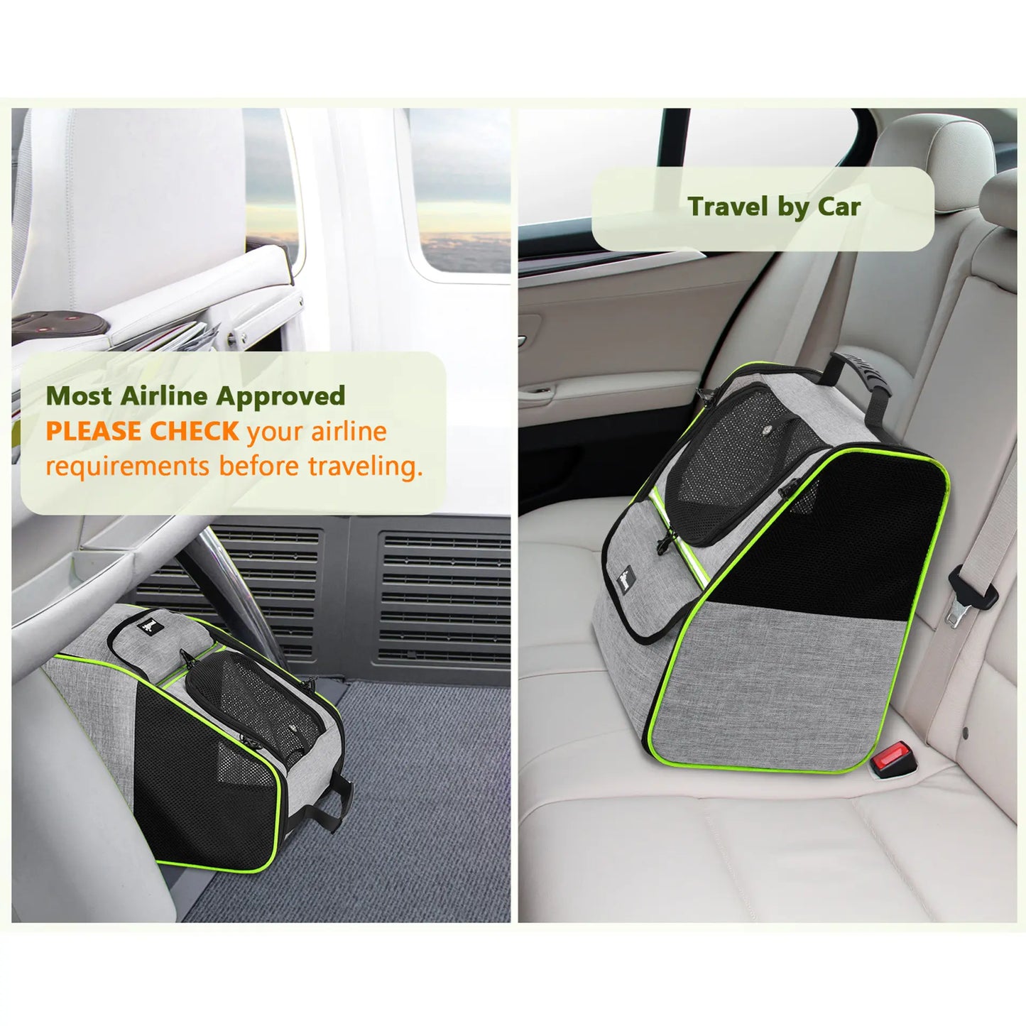 Pecute Trapezoidal Cat Backpack, Comfortable Travel, Well-Ventilated, Available in Black and Grey.