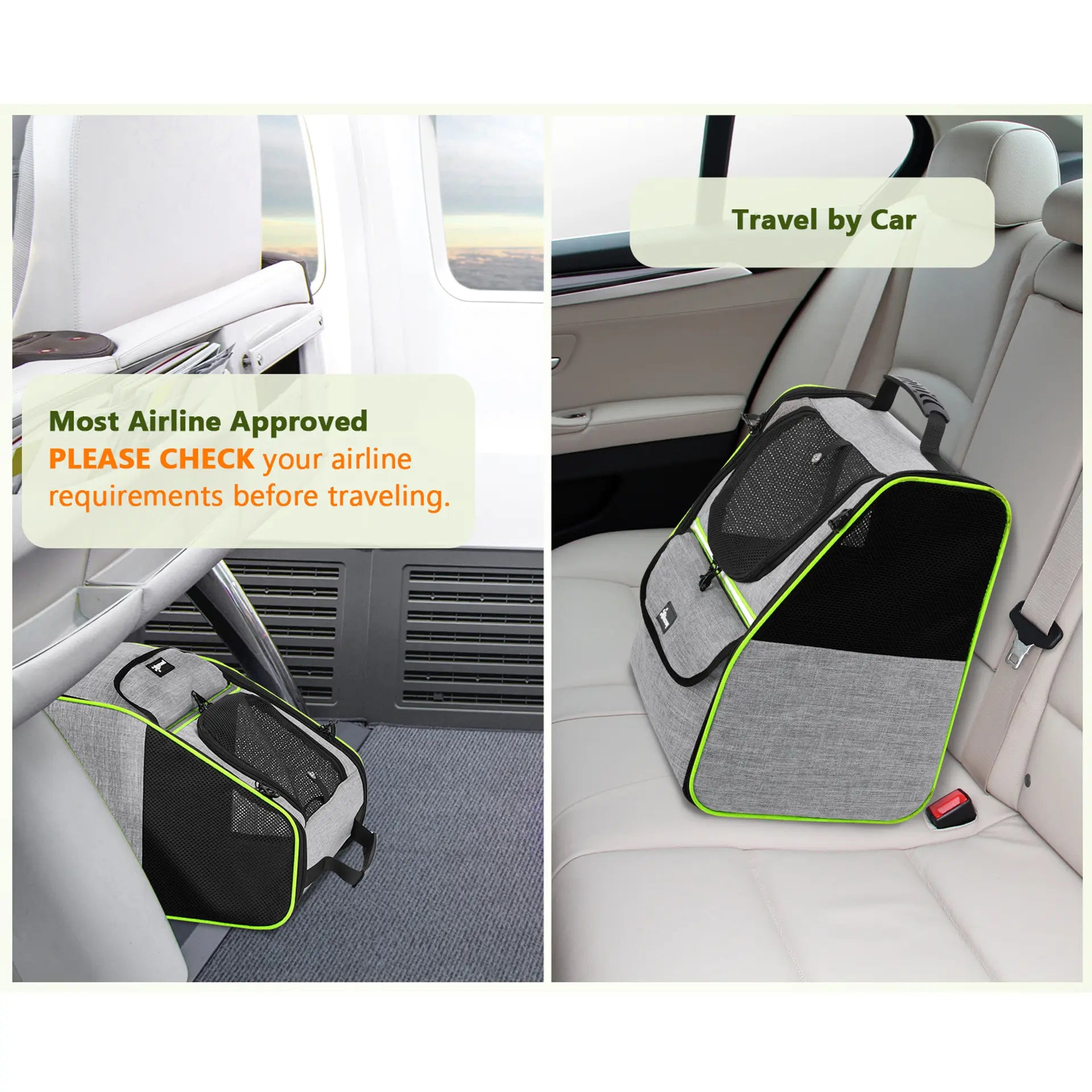 Pecute Trapezoidal Cat Backpack, Comfortable Travel, Well-Ventilated, Available in Black and Grey.